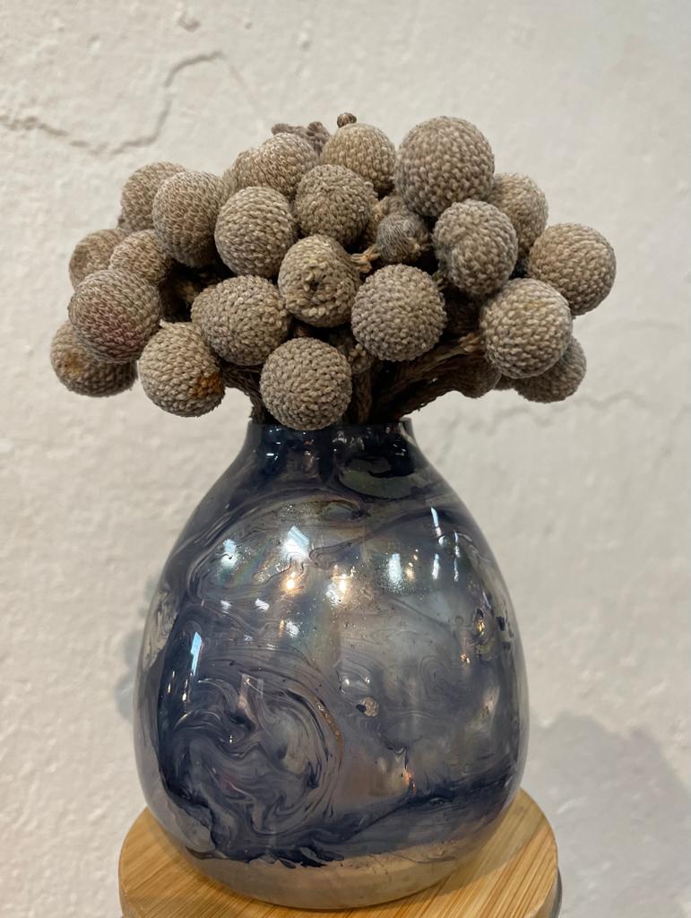 Preserved Flowers in Mercury Vase