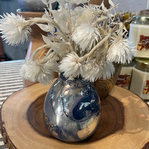 Preserved Flowers in Mercury Vase