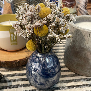 Preserved Flowers in Mercury Vase